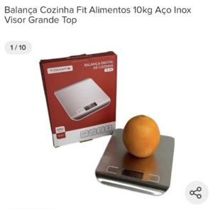 BALANÇA DIGITAL TOMATE ALTA PRECISÃO 10kg Aço Inox Visor