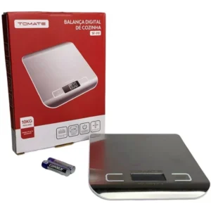 BALANÇA DIGITAL TOMATE ALTA PRECISÃO 10kg Aço Inox Visor
