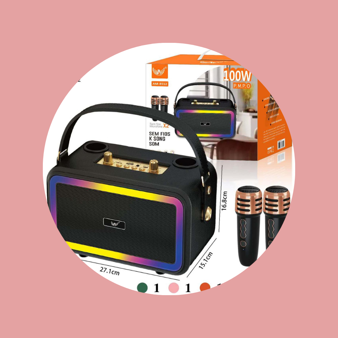 CAIXA DE SOM BLUETOOTH/ MICROFONE KARAKÊ