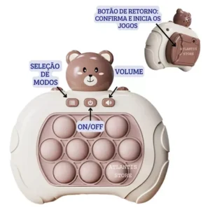 Brinquedo Game Pop It Quick Push Eletrônico Anti Stress Led