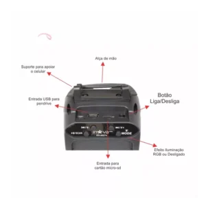 CAIXA DE SOM PORTÁTIL BLUETOOTH  MP3 FM USB AltoMex