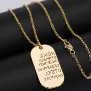 Colar Pingente Frase