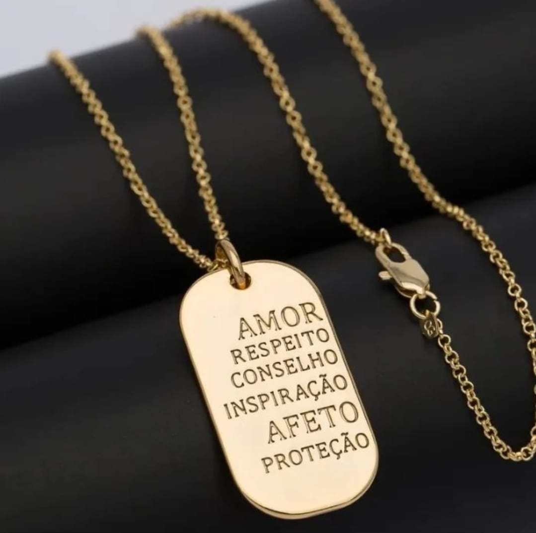 Colar Pingente Frase