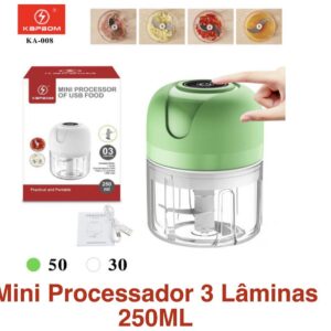 Mini Multiprocessador De Alimentos Elétrico Triturador  250ml
