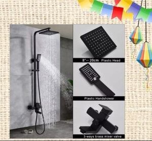 Torneira Chuveiro gourmet monocomando preto black luxo quente e fria sistema gás
