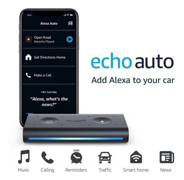 A Alexa Amazon Echo Auto Tenha Alexa No Carro Veiculo Bluetooth