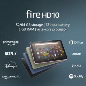 Tablet  Amazon Fire HD 10 KFTRWI 10.1″ 64gb  black e 3GB de memória RAM preto  11th gen