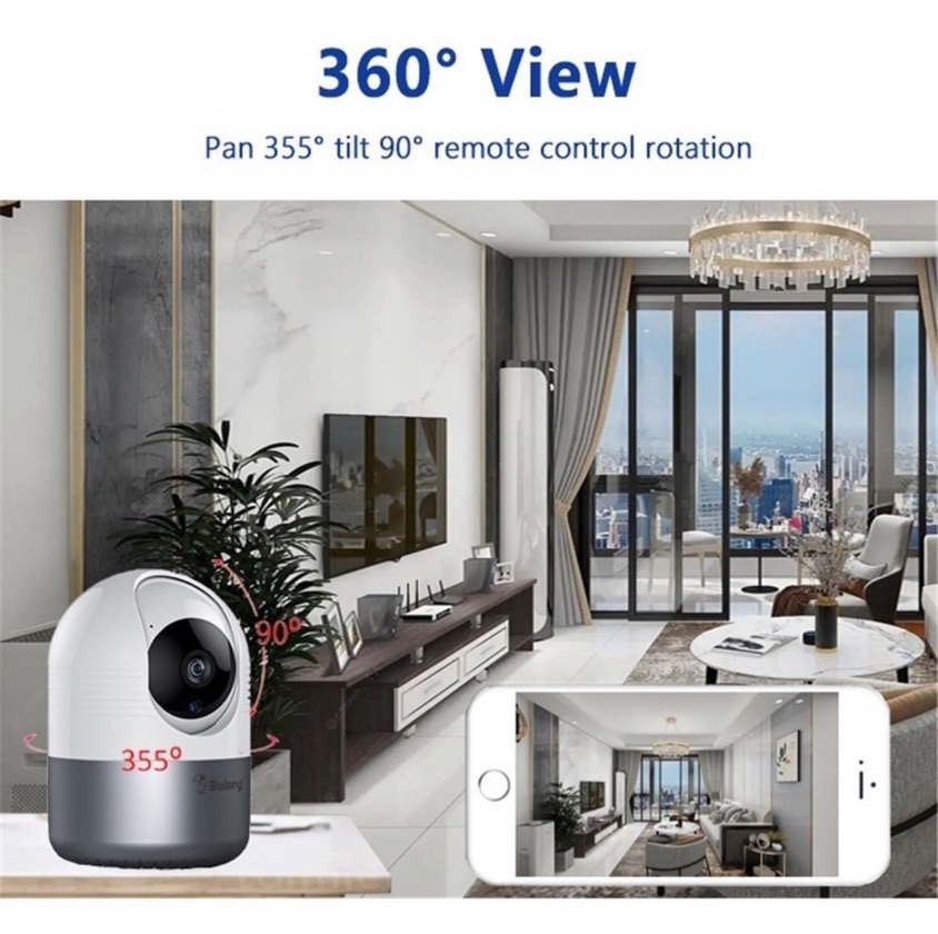 Câmera De Segurança Blulory c1 5g Ip 360º Wi Fi 1080p Noturna Baba