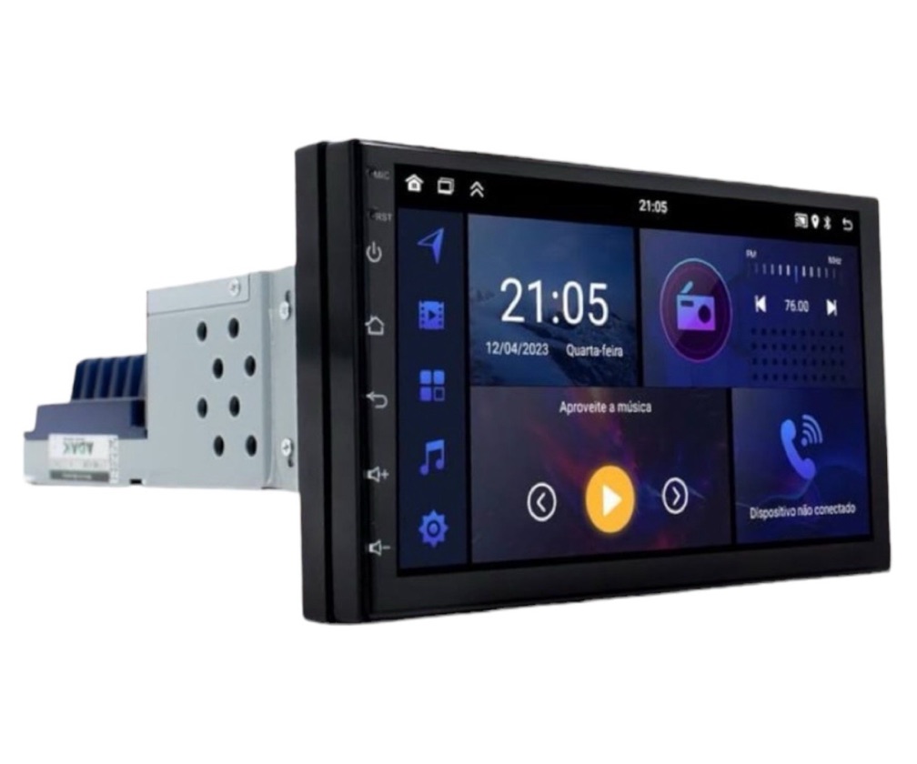 Central multimídia universal 1 Dim Android auto 2gb ram 32gb flash CarPlay 7 P D723C