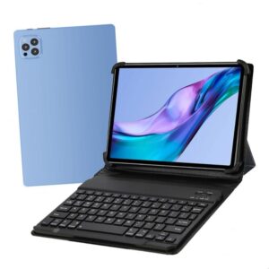 Tablet Amiyo 10.1inch 4G Lte IPS Com Capa e Teclado Slim Android Os 6000mAh 3.8v FullHd IPS Azul e Cinza 128GIGAS 4RAM a06 plus